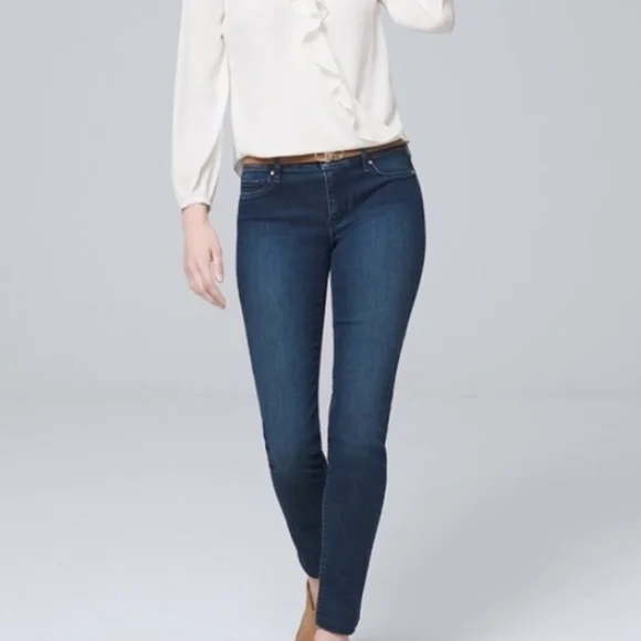 WHBM The Jeggings Dark Wash Mid Rise Jeans sz 2 - Picture 3 of 9